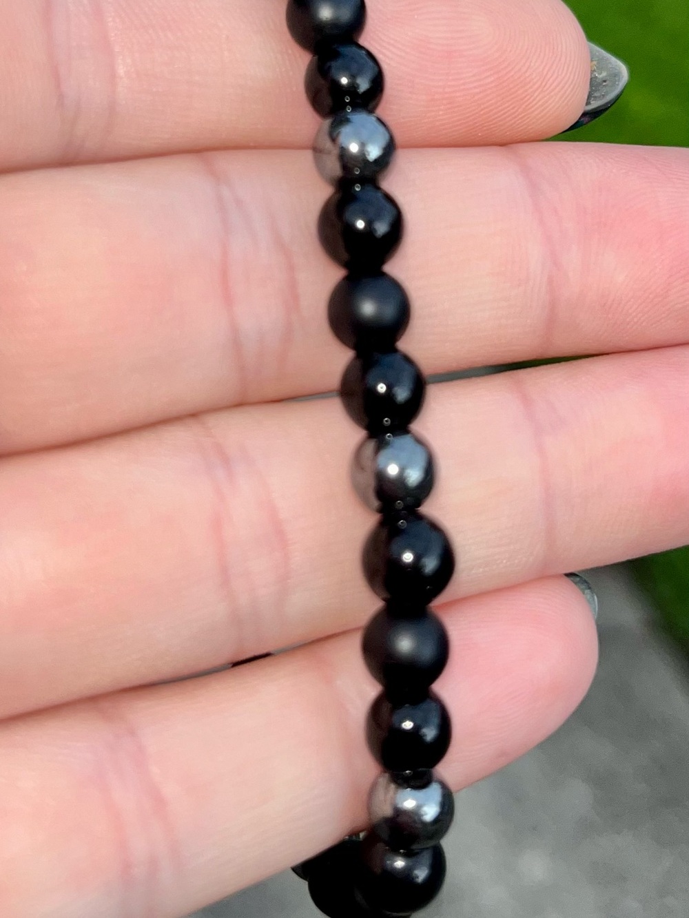 Black Grounding Bead Bracelet -RESERVED- - Picture 3 of 3